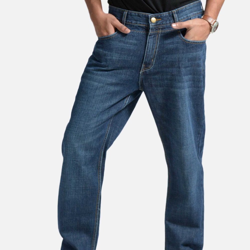 OLGYN Men’s Medium Blue Denim Pant Regular Fit